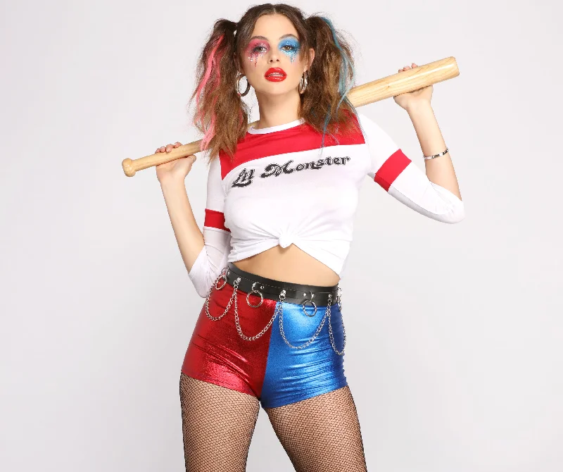 Price Drop Harlequin Baddie Knotted Front Top