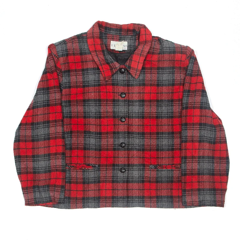 Price Smash breathable jacketBEDFORD FAIR Blazer Jacket Red 90s Check Womens M