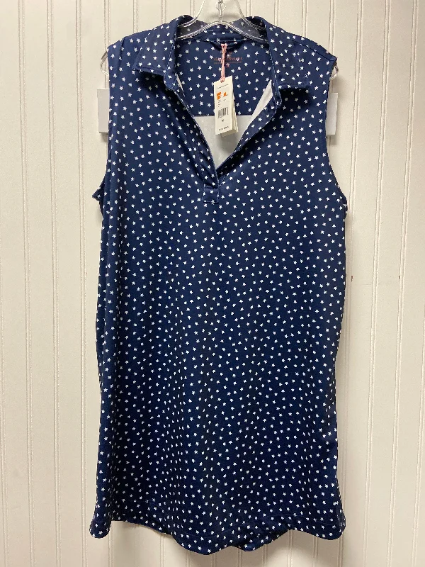 Deal Alert fitted bodycon dressDress Casual Short By Vineyard Vines In Blue & White, Size: Xl