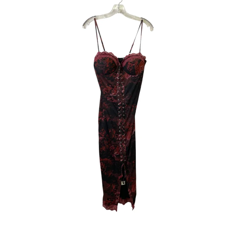 Deal Mania t-shirt dressDress Party Long By Fashion Nova In Red, Size:L