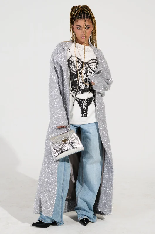 Exclusive Offers tailored blazer coatRELAXED FIT GLITTER TRENCH