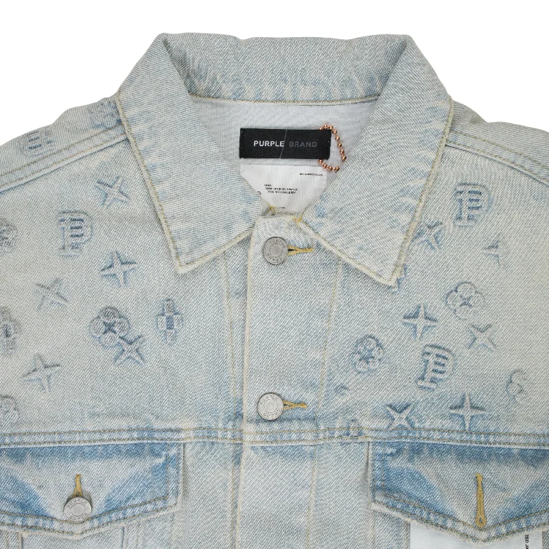 Unbeatable Prices EMBOSSED JACKET Indigo DENIM JACKETS