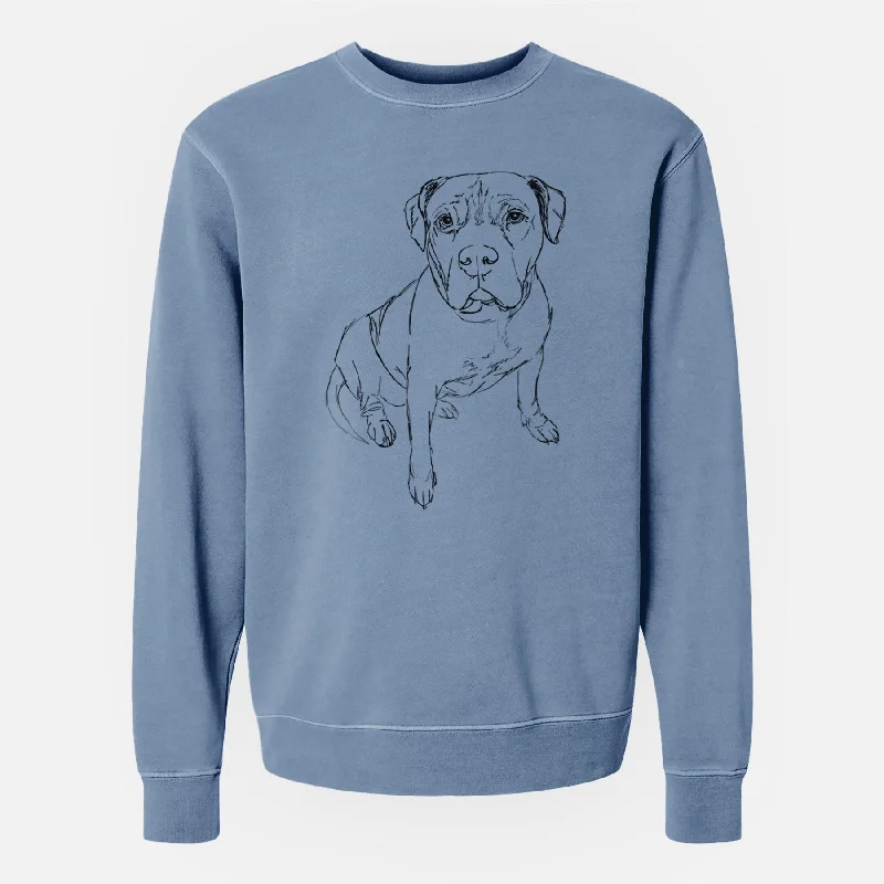 Must-Have Deals sleek sports hoodieDoodled Murphy the Pitbull - Unisex Pigment Dyed Crew Sweatshirt