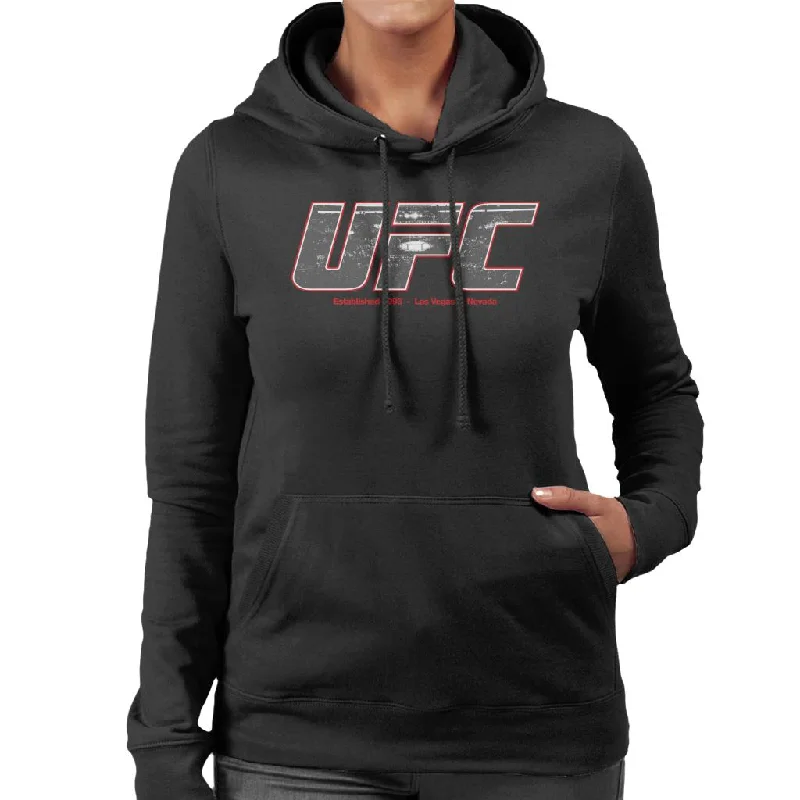 YEAR-End Clearance relaxed fit hooded sweatshirtUFC 1993 Arena Text Logo Women's Hooded Sweatshirt