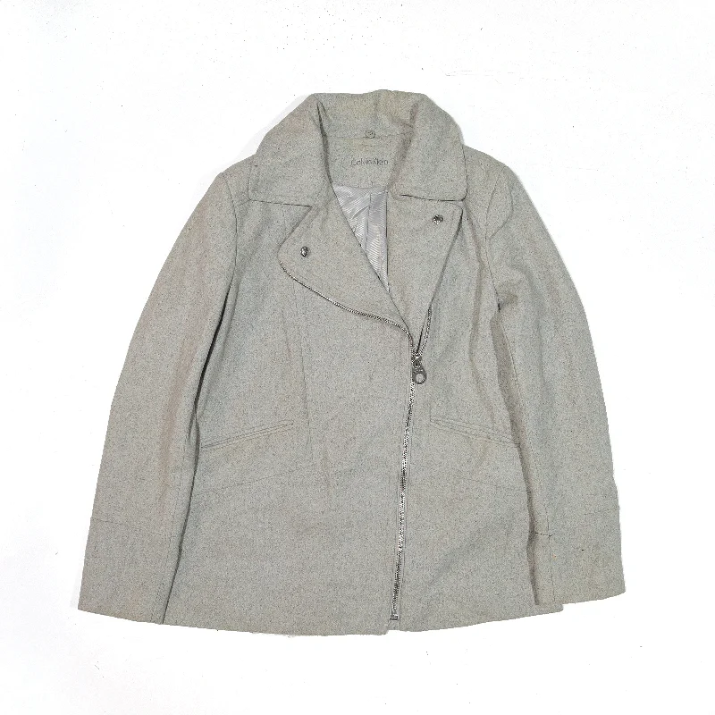 New Arrival raincoatCALVIN KLEIN Jacket Grey Pea Womens S