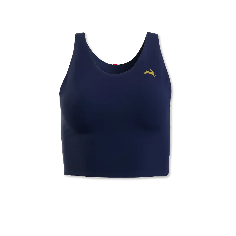 Shop and Save Women's Lane Five Crop Top | Navy
